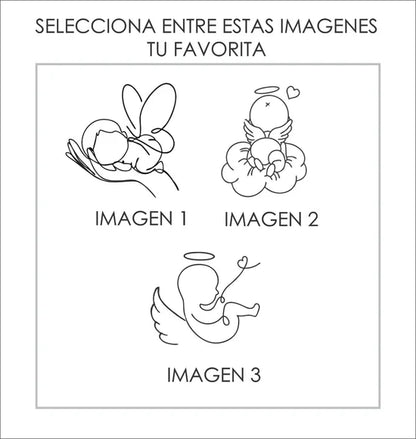Collar Baby Ángel - Personalizado con dibujo en acero