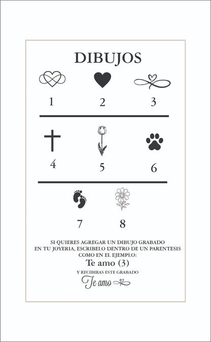 Collar corazón  personalizado con foto en acero